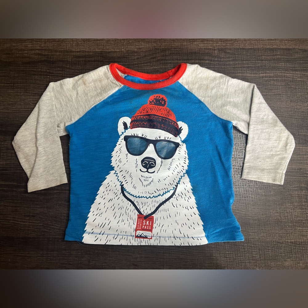 OLD NAVY Cool bear long sleeve tee 12-18M